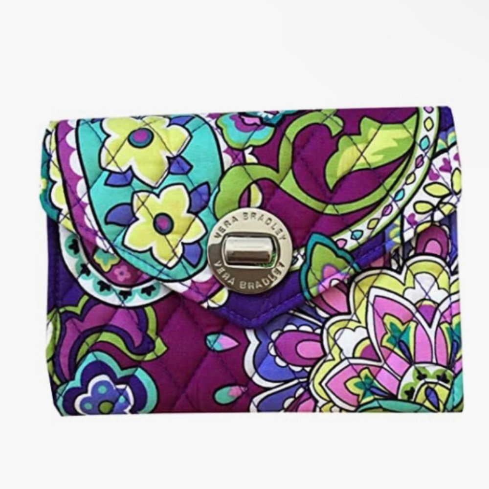 Vera Bradley Heather Turn Lock Wallet Wristlet